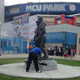 Illustration for article titled Brooklyn Cyclones Jackie Robinson Statue Defaced With Racist Graffiti